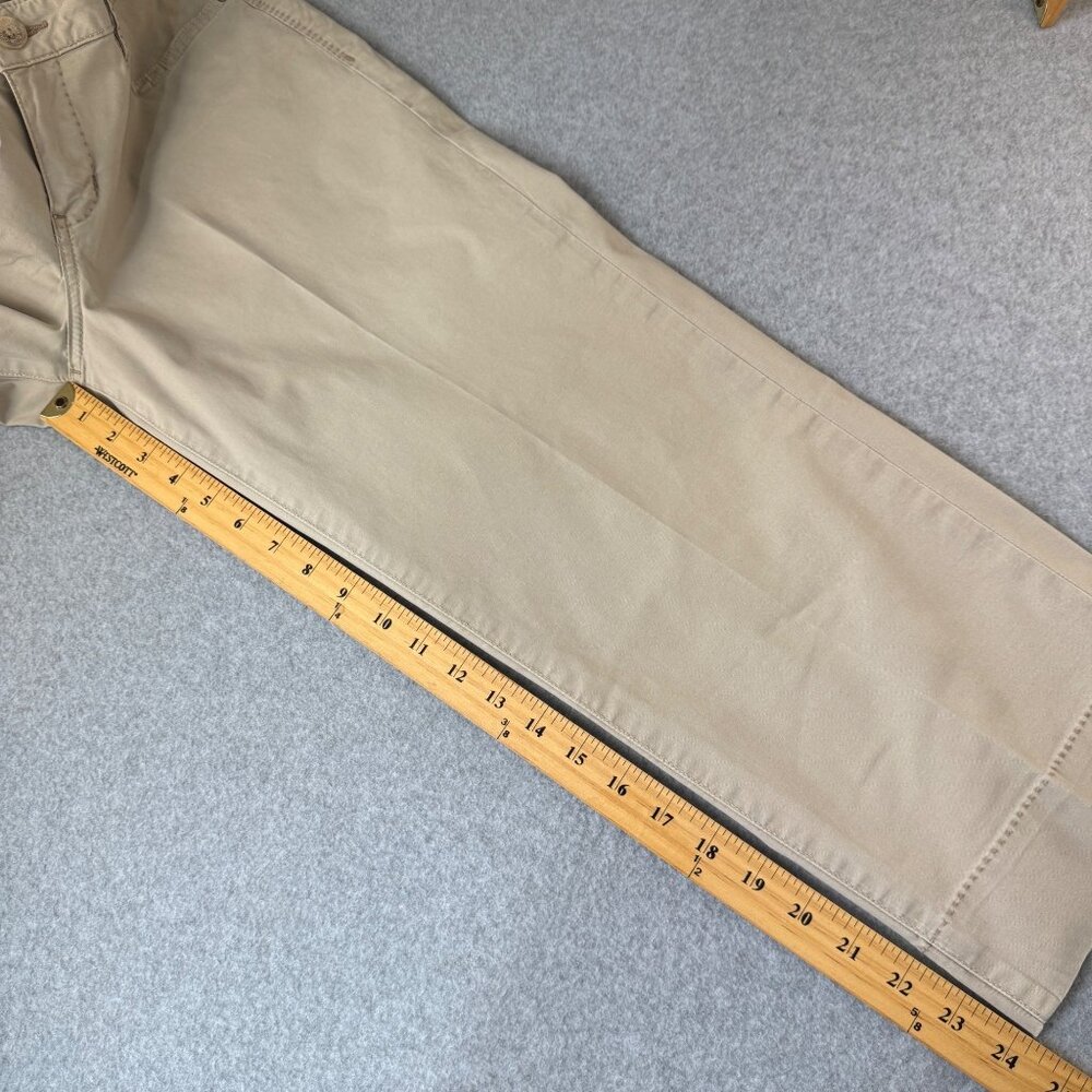 Christopher Blue‎ Womens Cropped Khaki Tan Pants Classic Casual Capri Size 10 - Picture 13 of 15